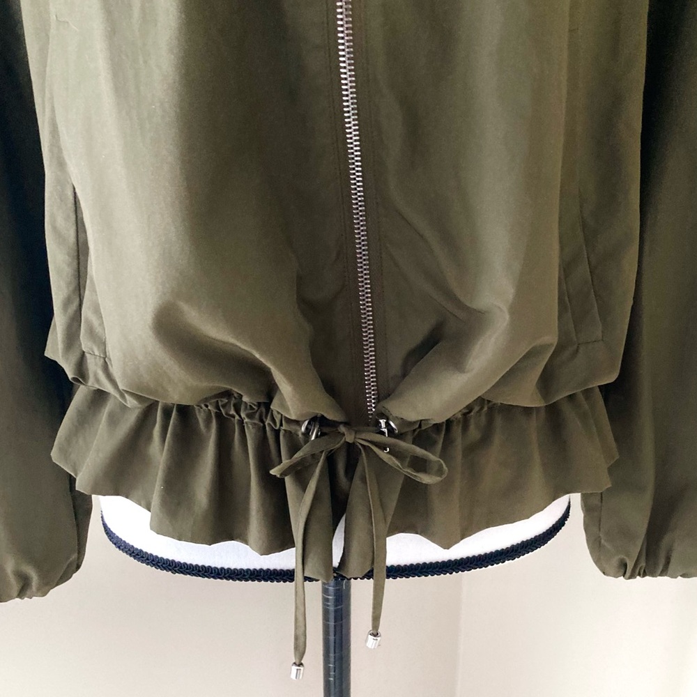 Zara Basic Outerwear Olive Green Jacket Size S - image 5